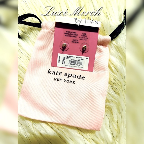 Kate♠️Spade New York Small Square Stud Earrings - Brand New with Dust bag - Picture 3 of 6